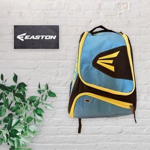 Easton Youth Elite Baseball Bat Pack Backpack in Light Blue Yellow New